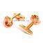Good Quality Gold Mental Knot Cufflinks for Mens