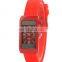 2017 new square dial Digital Jelly Silicone Bracelet Sports Wrist Watch multicolor Women Men Watch