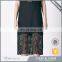 Full Length Black Long Flowy Lace Skirt Short Sleeve Dress