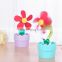 Novel design flowers electric usb mini fan toy for good sale