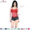 wholesale waist shaper sequins up with bow mature lady luxury lingerie women sexy red corset