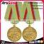 Promotional metal zinc alloy plating gold badge and tags medal