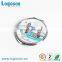 Souvenir pocket mirror with foil paper round shaped custom logo metal mirror