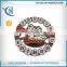 Stamped iron metal pins badge with soft enamel colors