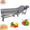 Professional Food Standard Fruit Brush Washing Machine Bubble Washer Vegetable Washing Drying Processing Line