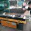 Air glass cutting table with loading arm