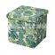 Good Quality Homely Supply  Linen Foldable Seat Box Folding Storage Stool Ottoman