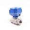 dn15 dn20 full port nc 12v ss304 automatic motorized ball valve cr01
