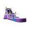Purple Inflatable Water Slides Pool Commercial Slip Slide For Kids