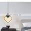 Nordic post-modern style bedroom dining room chandelier iron round bar clothing store led creative chandelier