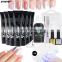 Dual use nail art brush pen 15ml poly gel extension kit with base and top coat from chinese nail art supplier