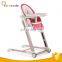 EN14988 multi-functional aluminum frame baby feeding high chair