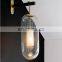 Modern Minimalist Clear Glass Shade Wall Lamp Metal Bedroom Indoor Lights