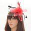 new style ladies fashion part hat hair clip fascinator with feather