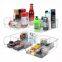 Refrigerator Organizer Bin with Removable Dividers Clear Plastic Storage Bins for Freezer, Kitchen Cabinets and Kitchen Pantry Storage
