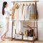 Wooden Portable  Bedroom Clothes Rack