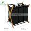 Light Weight Folding Bamboo Hamper Cloth Basket Laundry Storage Bag