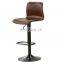 Modern luxury PU faux leather commercial swivel barroom bar stool