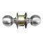 Home security entrance privacy Stainless Steel Satin Brass cylinder Tubular Round Knob lock