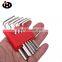 High Quality JINGHONG L Type Allen Key Short Wrench Arm Tool Set