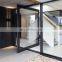 North American Style Big Panel Tempered Glass Aluminium Pivot Entry Front Door