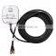 3 Meters LMR100 Cable SMA Male Connector GNSS 4G Antenna, GPS+Glonass+Galileo+Beidou SMA GNSS LTE Antenna