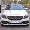 High Quality General Black Front Grille For Benz w205 C Class Change to Mercedes Benz W205 AMG Style