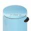 Round Metal Small Trash Can Garbage Container Bin for Bathrooms Kitchens, Home Offices