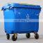 660 Liter Garbage Container 4 Universal Wheels Plastic Indsutrial Dustbin, Trash Can, Waste Bin