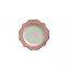 Customized Porcelain Dinnerware Set Pink Sun Flower Shaped Ceramic Tableware Plates with Gold Rim For Wedding Event