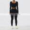 3 Pcs Soft Ribbed Gym Leggings For Women Sets High Waist Yoga Sexy Fitness Bra
