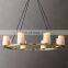 Hengzhi Customized Home Hanging Lamp Dining Hall Circle Cloth Shade Light PAUILLAC ROUND CHANDELIER for Indoor