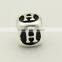 925 sterling sterling silver single letter alphabet bead H for DIY charm European bracelet