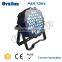 Party Led par light 54*3W Leds (R:12 G:18 B: 18 W:6) 50000 hours lifespan with control panel digital display