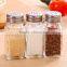 Wholesale price stainless steel top Clear Glass Salt and Pepper Shaker set kitchen spice glass salt and pepper jar