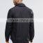 2016 Autumn Long Sleeve Men Black Shirt With Elasticated Funnel Neck In Regular Fit