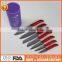 red handle family ceramic kitchen knife set