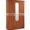 wardrobe 4 doors dark beech color modern design with middle elliptic mirror