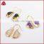 druzy crescent clear stone earring fashion earring models jewelry