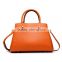2016 Alibaba wholesale genuine leather handbag fashion pure color shoulder bag high quality lady bag taobao