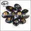Engraved pebble/Engraved river stone High polished flat black stone
