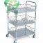 3-tier stainless steel trolley carts for hospital