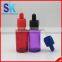 30ml Red Purple Pink Glass e Liquid Bottles With Child Tamperproof Cap