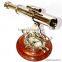 Brass Nautical Telescope With Compass Round wood Telescope 12205