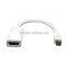 Mini DP Male to HDMI Female Adapter Cable - Video / audio adapter - White - 8 in - Mini DisplayPort to F 19 pin HDMI type A