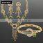 China Supplier Green Gemstone Gold Tassel Necklace Long Set