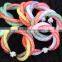 PRETTY STARDUST MESH MAGNETIC BANGLE BRACELET with RHINESTONE BEADS CRYSTAL 7.8"