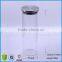 57oz/1700ml Clear Straight Sided Round Glass Display Jars With Metal Cap