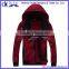 Men's knitted jacket with hood, men's jacket with inner placket, men's fleece jacket