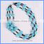 Wholesale Trendy Handmade Chunky Turquoise Bead Semi Precious Gemstone Choker Necklaces GN-DQ058